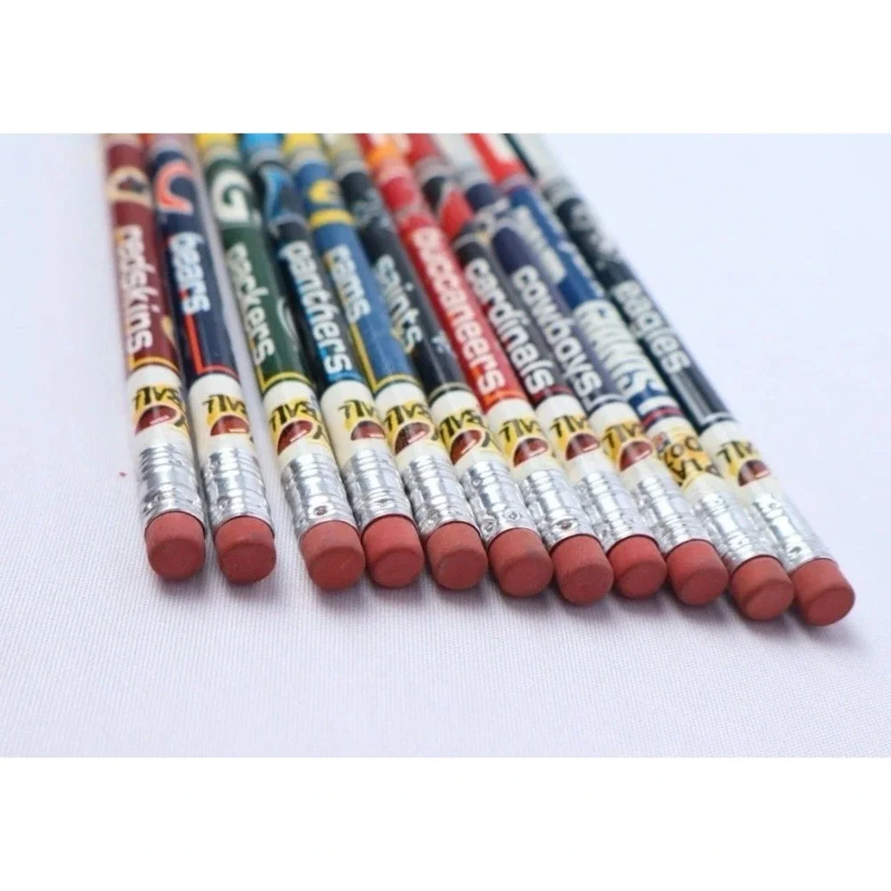 VTG 90s NFL Football Team Pencils Redskins Packers‎ Bears Cowboys Eagles Chiefs
